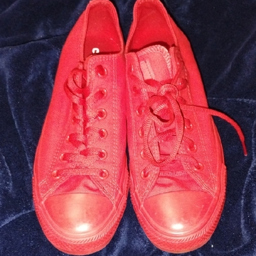 Converse Fiery Red Canvas Shoes - Picture 2 of 8